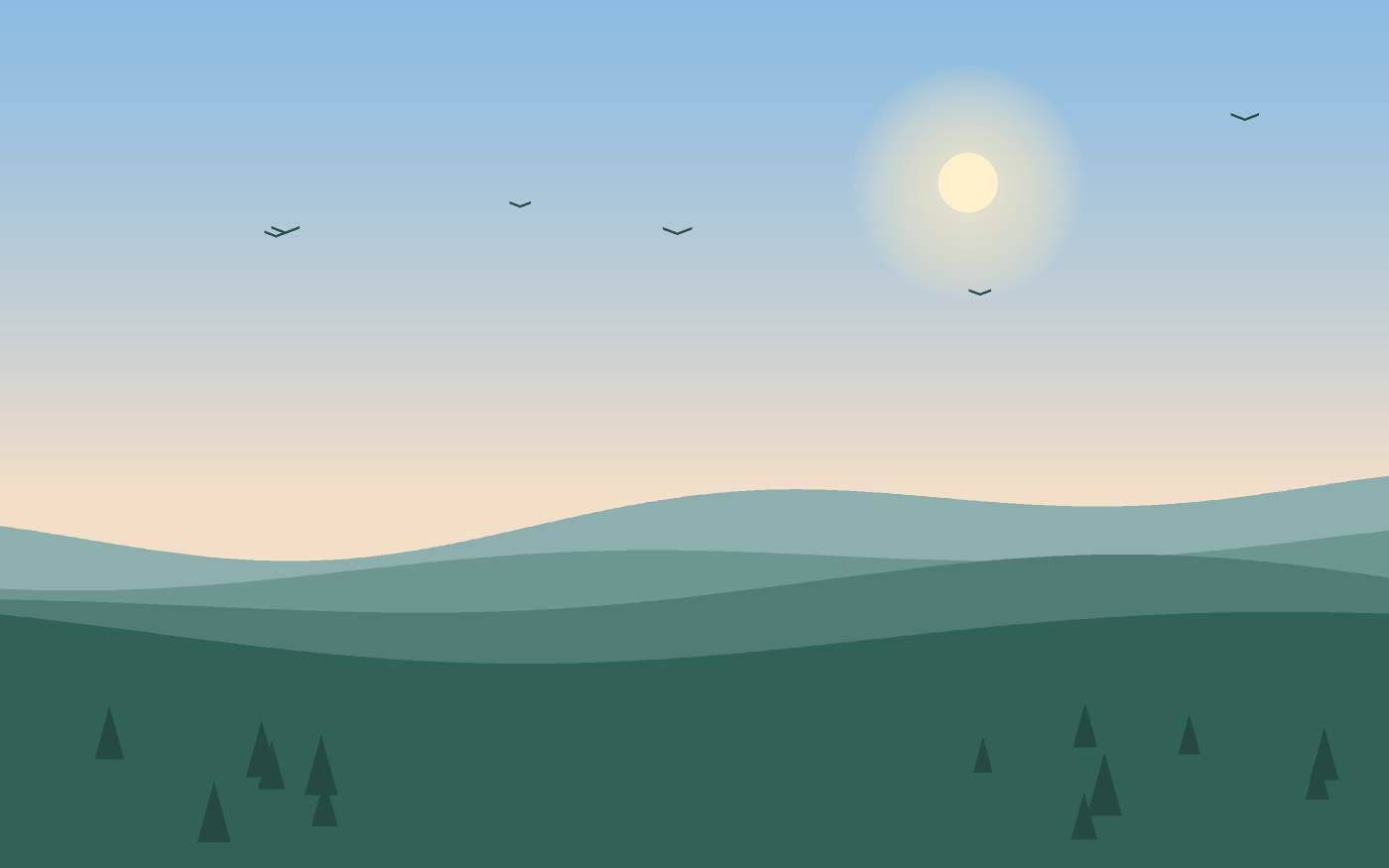 Illustrazione di un paesaggio