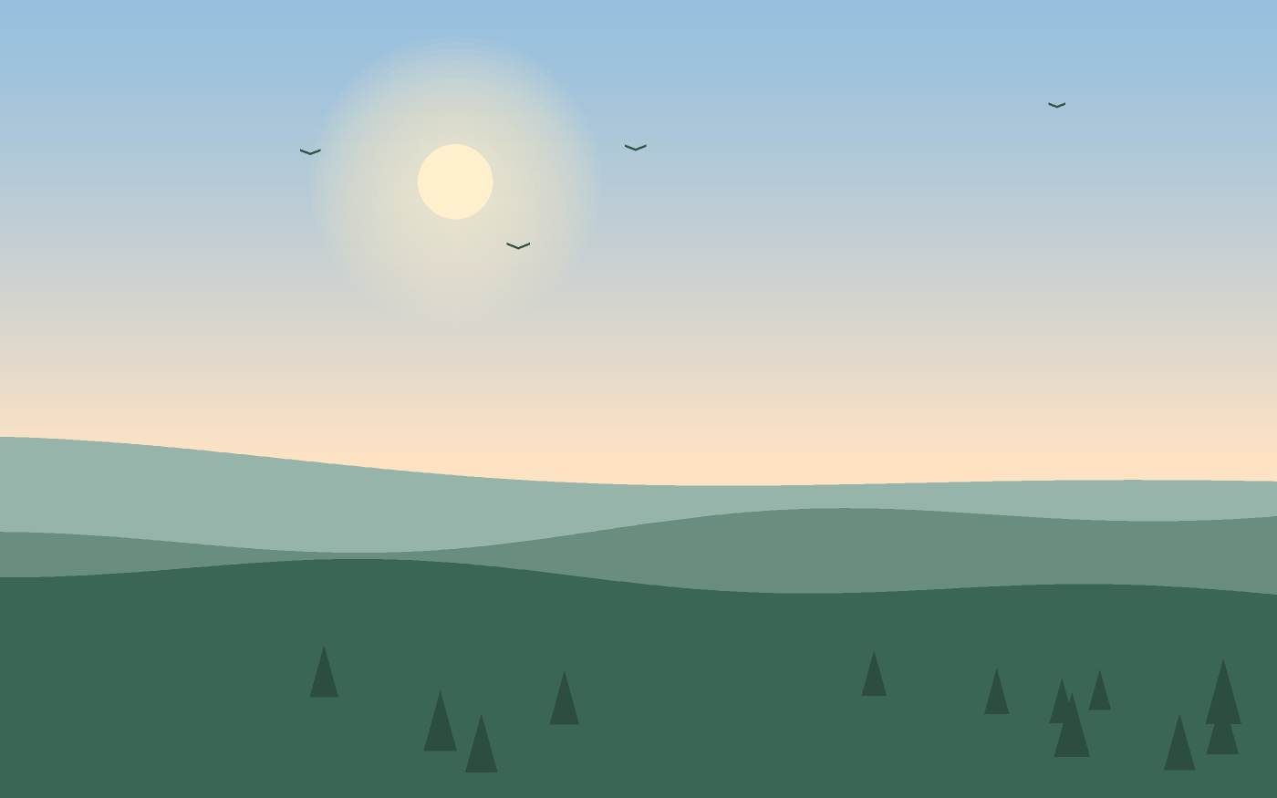Illustrazione di un paesaggio