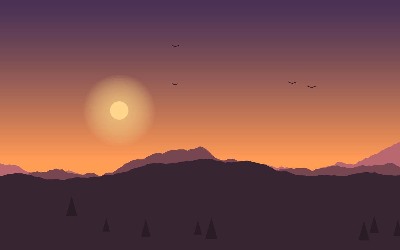 Illustrazione di un paesaggio