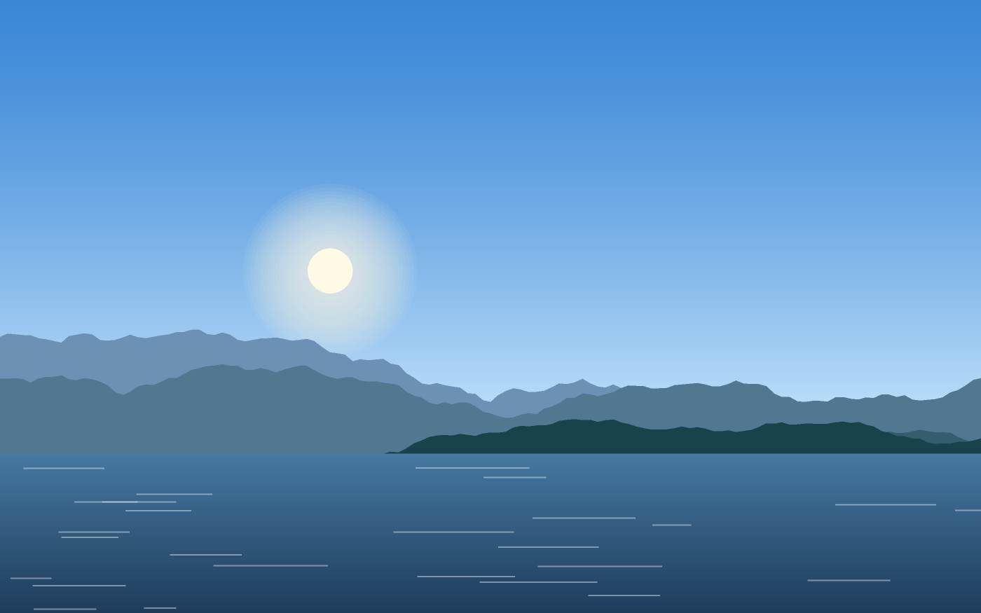 Ilustração de uma paisagem