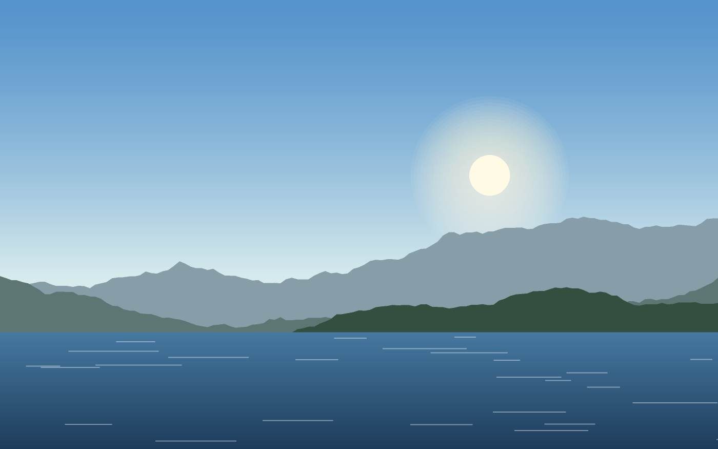 Ilustração de uma paisagem